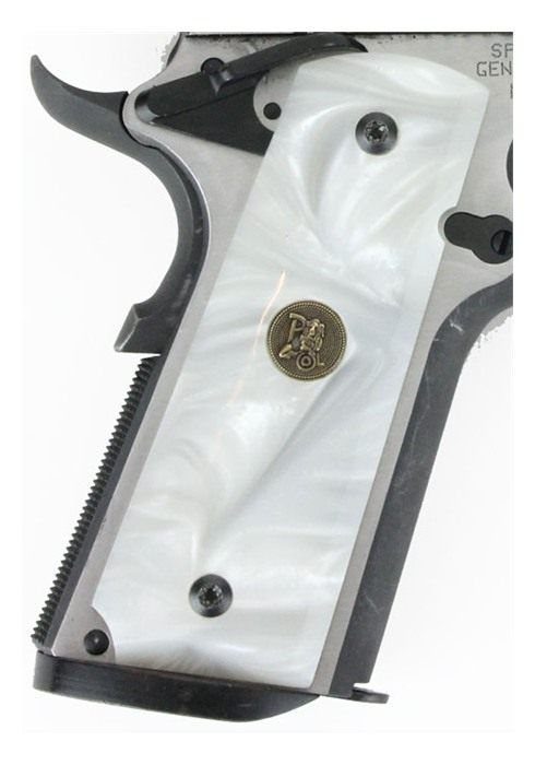 Pachmayr 62001 1911 Grips, White Pearl, Smooth view 3