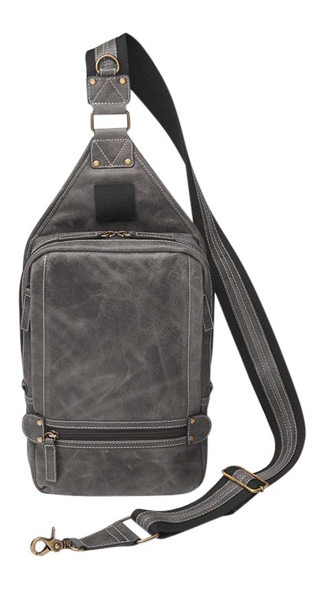 Kingport Gun Tote'n Mamas/Kingport GTMCZY108GREY Sling Backpack Gray Leathe
