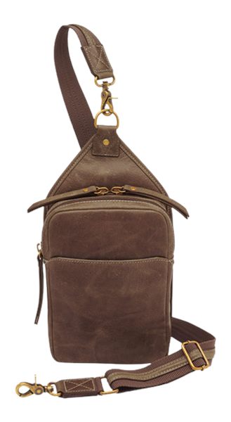Kingport Gtm Brown Compact Sling Crossbdy-buff