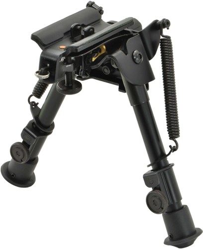 Aimtech Adjustable Heavy Duty Stud Mount Bipod, Lever Locking Pivot, Black