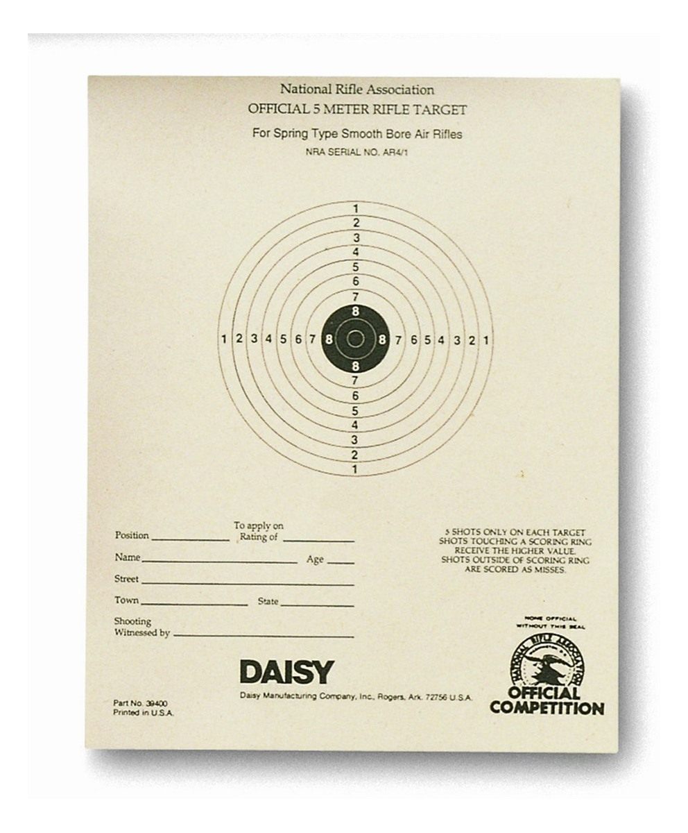 Gamo Daisy Official NRA 5-Meter BB Gun Targets, 6.75x5.38, 50ct
