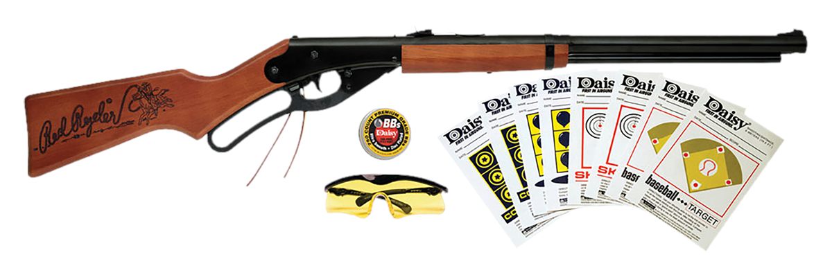 Daisy 994938-803 Red Ryder Shooting Kit Lever 177 BB Black Steel Barrel Rec