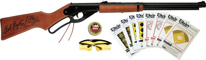 Daisy 994938-803 Red Ryder Shooting Kit Lever 177 BB Black Steel Barrel Rec view 2