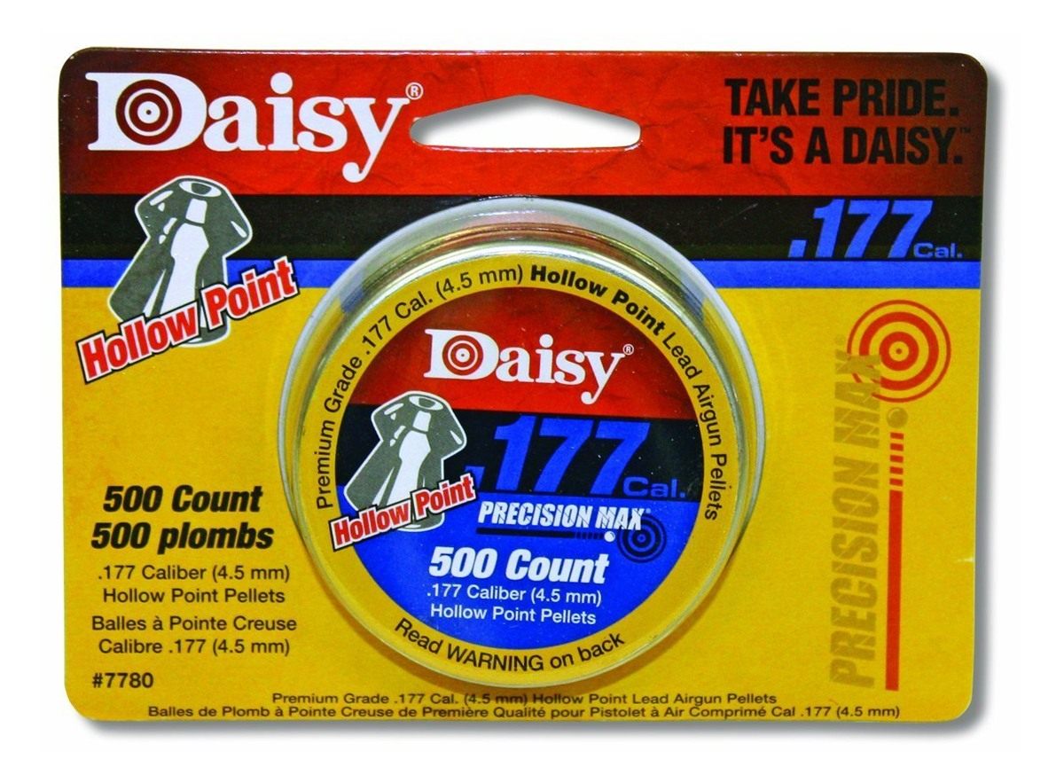 Daisy 7780inPrecision Max 500-Count.177 Caliber Hollow Point Pellet