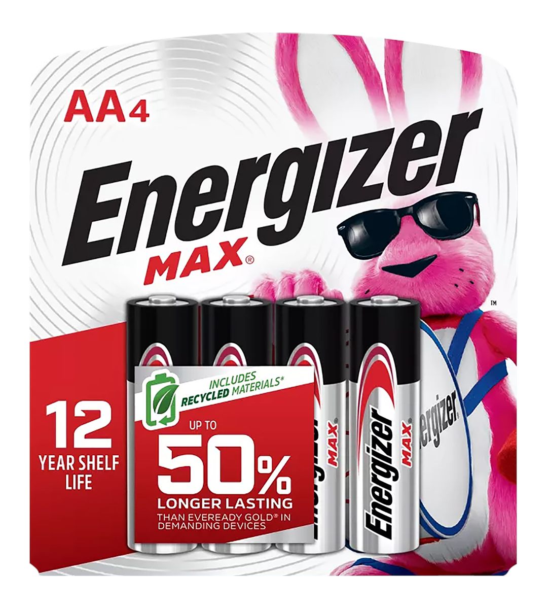 Rayovac Energizer E91BP4 AA Max Silver 1.5V Alkaline, Qty (4) Single Pack