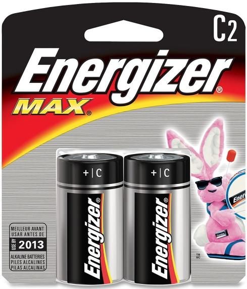 Energizer Battery Max Alkaline Batteries C (2)