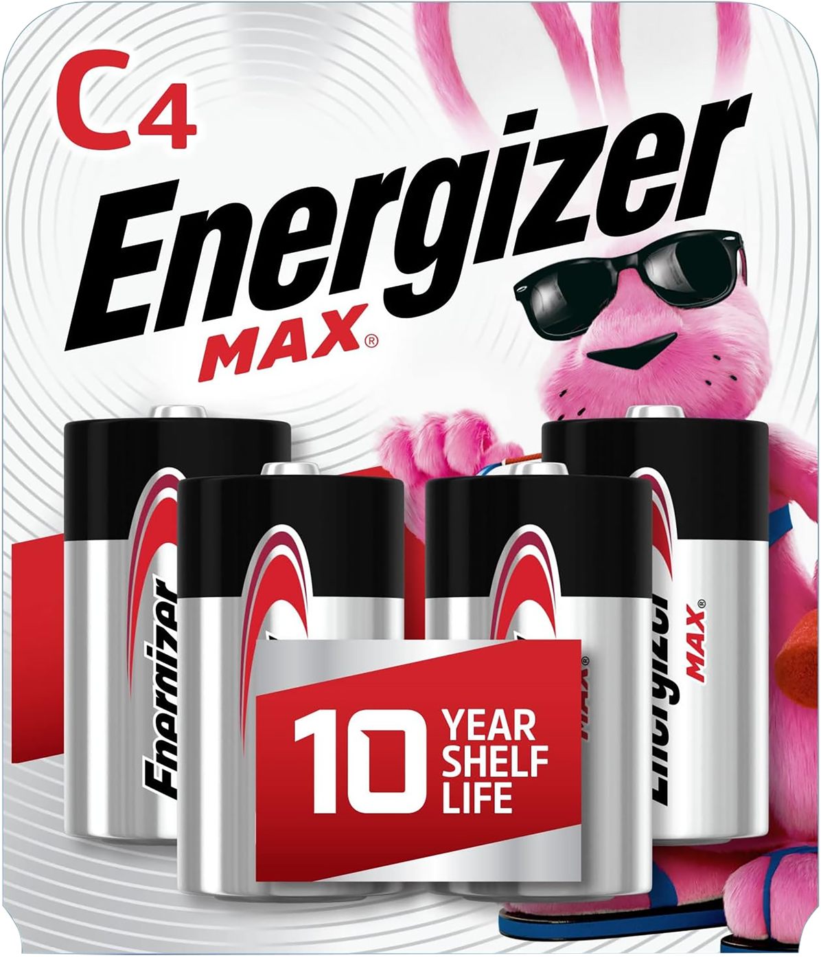Rayovac Energizer E93BP4 C Max Black Silver 1.5V Alkaline, Qty (4) Single P