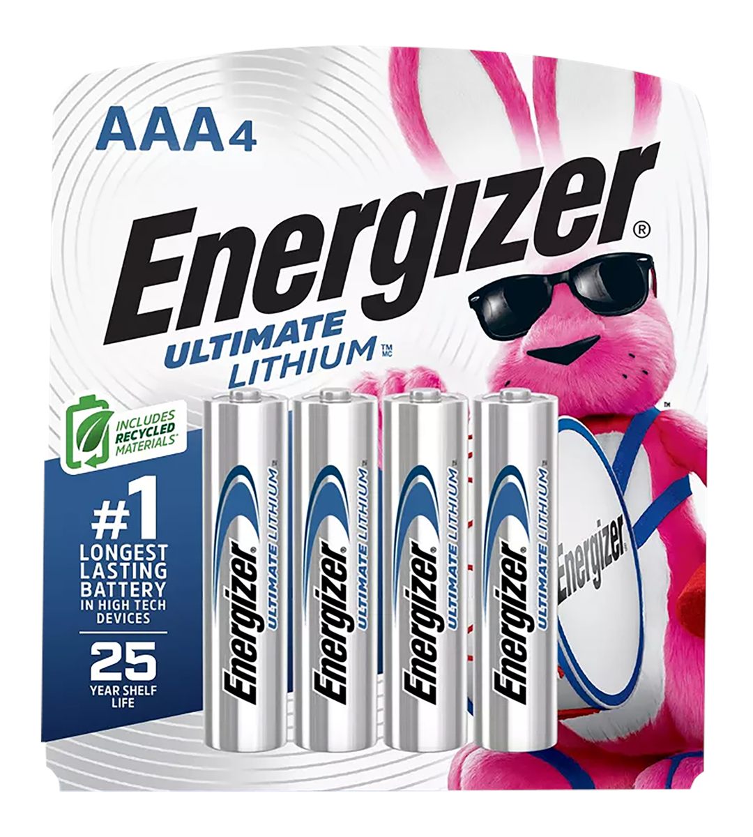 Rayovac Energizer L92SBP4H3 AAA Ultimate Lithium Silver 1.5V Qty (4) Single