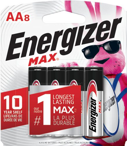 Energizer E91MP8 AA Max Silver 1.5V Alkaline, Qty (8) Single Pack view 2