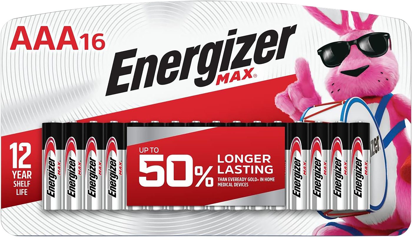 Rayovac Energizer E92LP16F3 AAA Max Black/Silver 1.5V Alkaline Qty (16) Sin