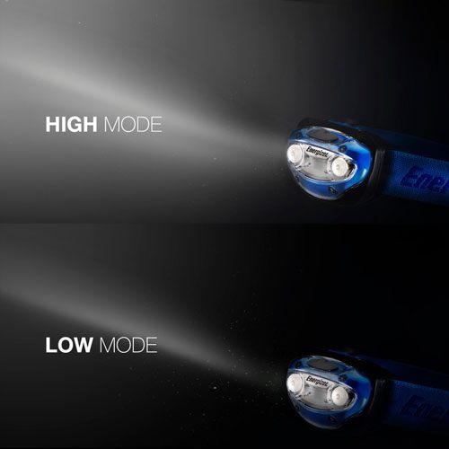 Energizer Battery Vision Headlight 200 Lumen Uses 3aaa Hi-lo Two Modes Blue