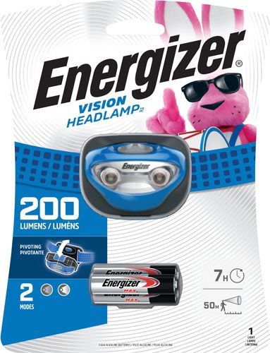 Energizer Battery Vision Headlight 200 Lumen Uses 3aaa Hi-lo Two Modes Blue view 4