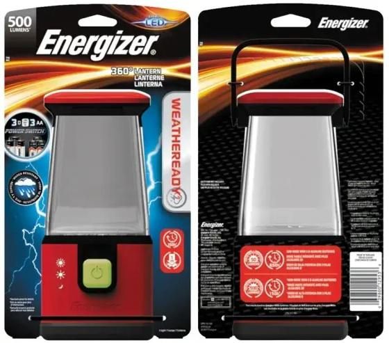 Energizer Battery Weatherready Led Area Light/ Lantern 500 Lumens-uses 3 AA