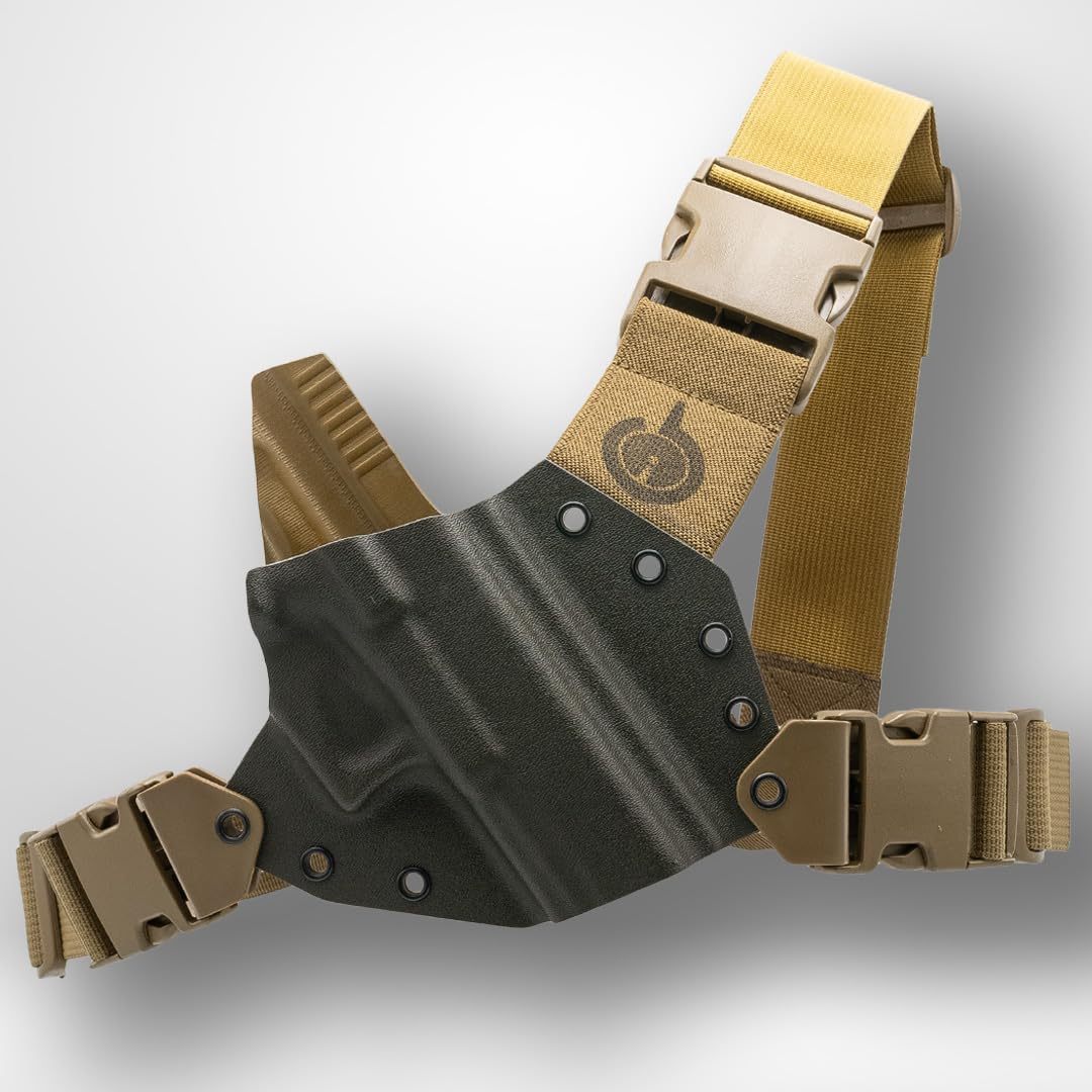 GunfightersINC Kenai Chest Holster for a Glock - MAS Grey/Coyote (Model - 1