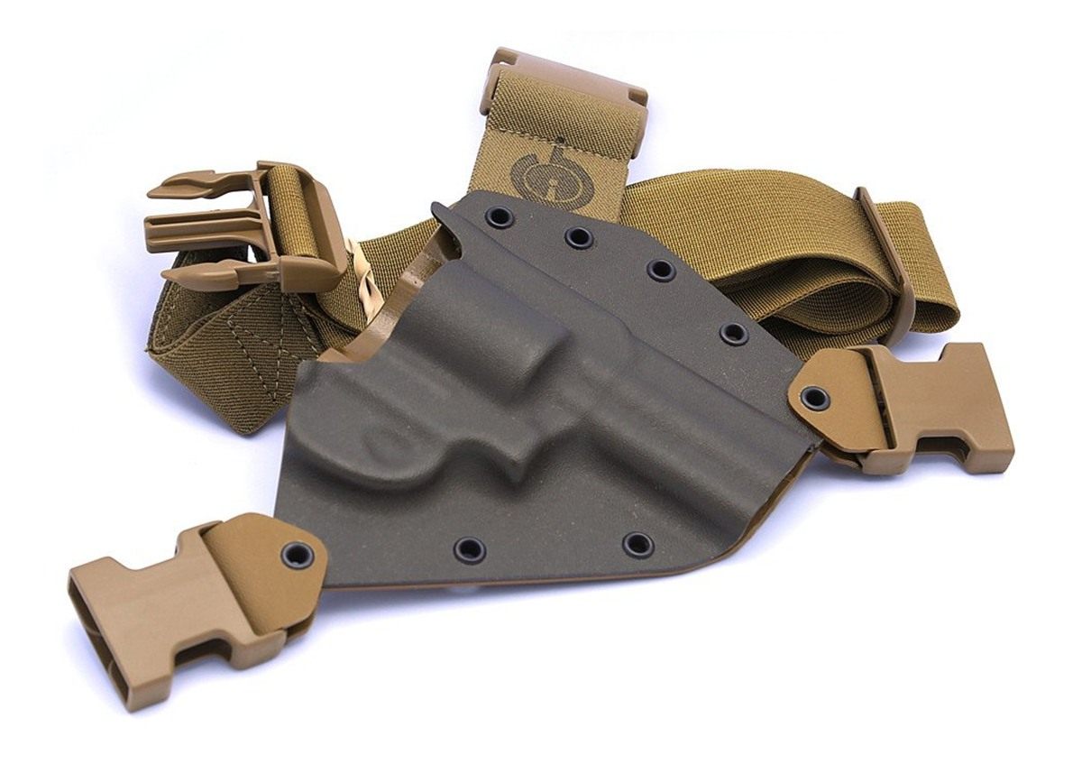 GunfightersINC Kenai Chest Holster for 686/L Revolvers, MAS Grey/Coyote, Ri view 2