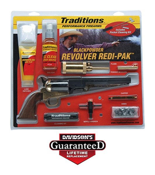 Traditions 1851 Navy Redi-Pak Black Powder Revolver / Walnut / Brass .44 Ca view 3
