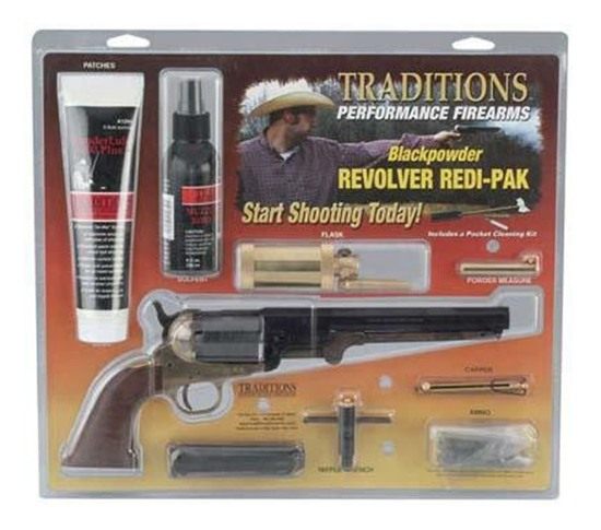 Traditions FRS18581 1858 Army SAO 44 Cal 8in 6 Shot Brass Blued Barrel/Blue view 3