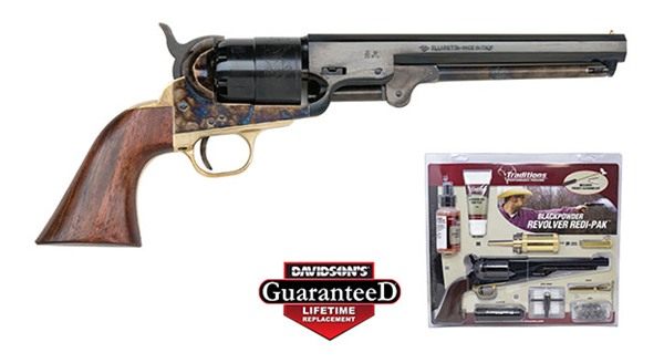 Traditions 1851 Navy Redi-Pak Muzzleloader Handgun .44 Cal 6rd Capacity 7.5