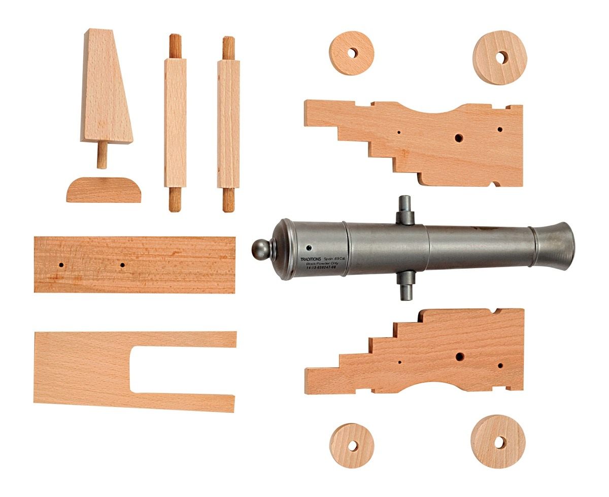 Traditions KCN8041 Old Ironsides Mini Cannon 50 Cal 9in Silver Barrel Breec view 2