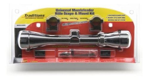 Traditions Performance Firearms 3-9x40 Matte Scope, Medium Rings and Two-Pi view 4