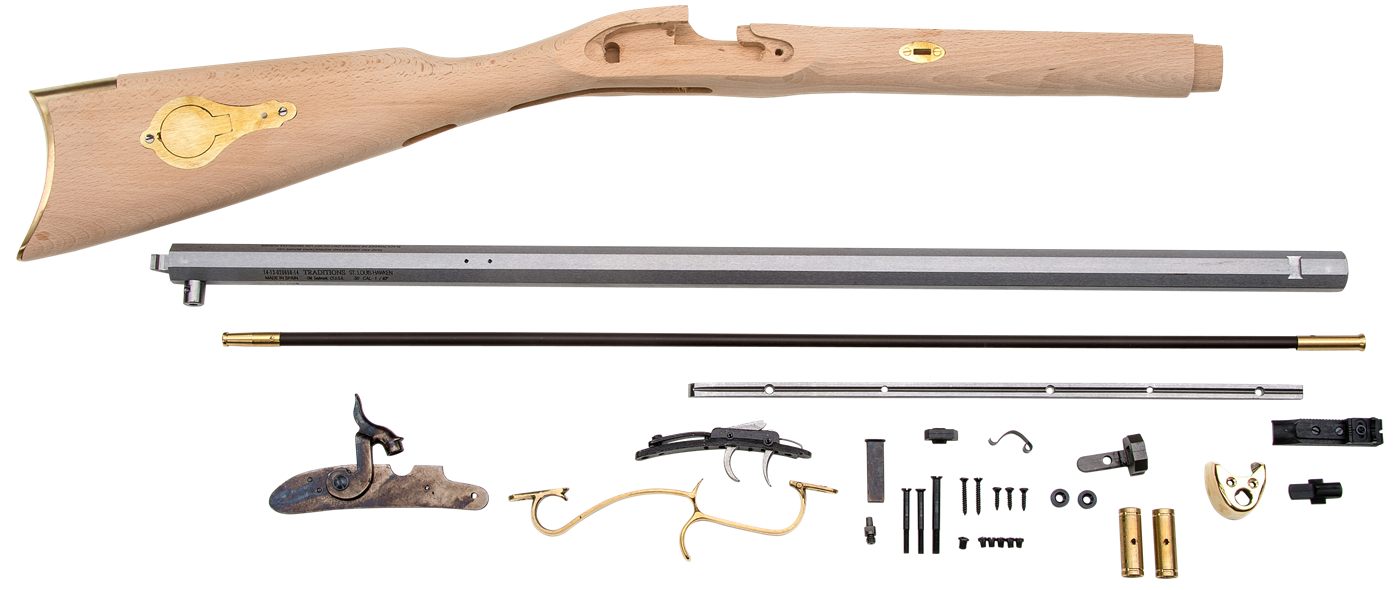 Traditions St. Louis Hawken Rifle Build-It-Yourself Kit Select Raw Hardwood