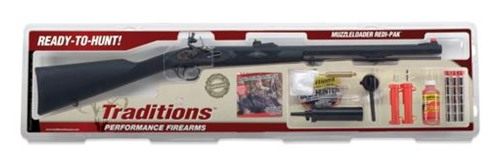 Traditions Deerhunter Flintlock Rifle .50 24in Blued Barrel Synthetic Stock view 2