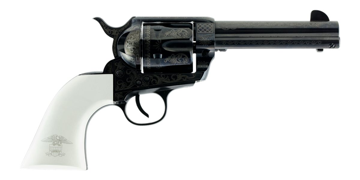 Traditions SAT73122LIB 1873 Liberty 45 Colt (LC) 6rd 4.75in Blued Engraved