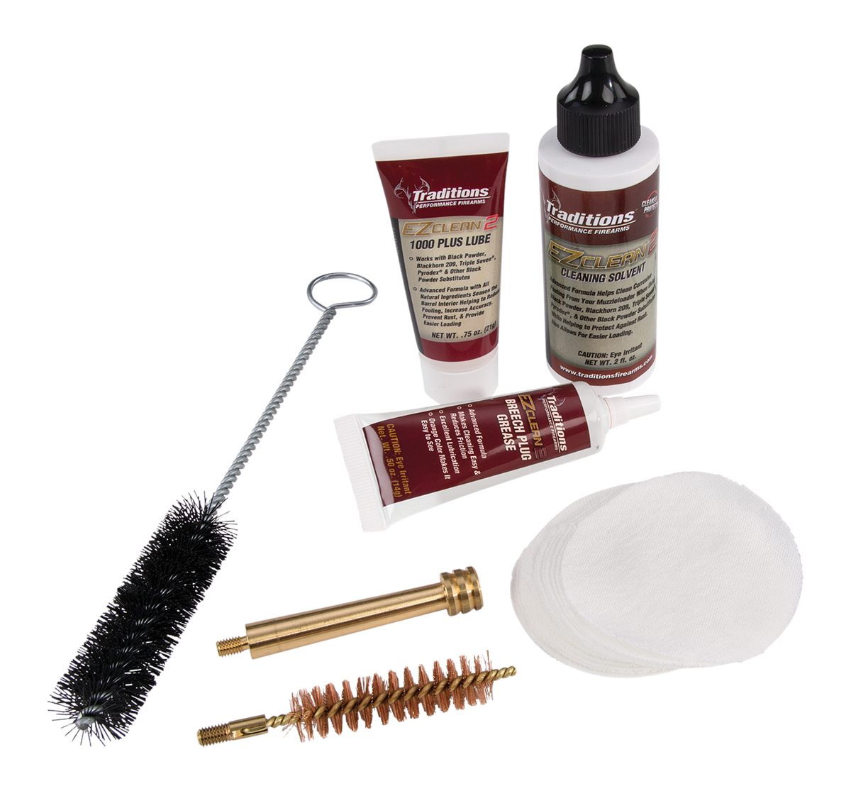 Traditions A3960 EZ Clean 2 Muzzleloader Kit 50 Cal 7 Pieces