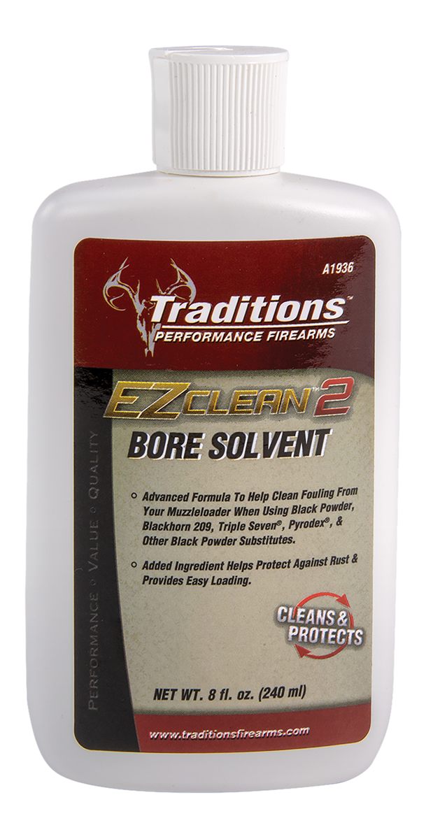 Traditions A1936 EZ Clean 2 Bore Solvent Against Fouling Rust 8 oz Squeeze
