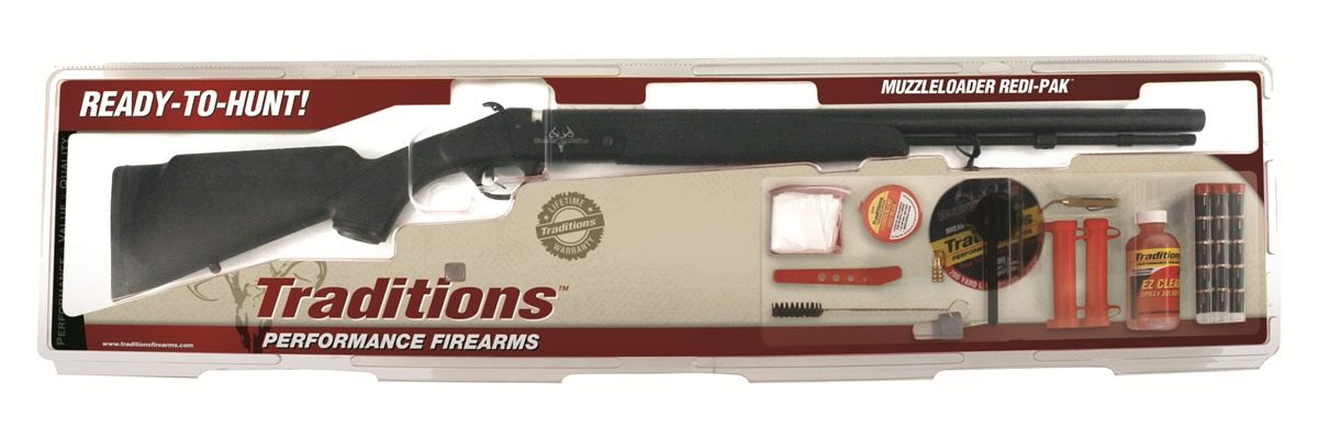 Traditions Redi-Pak Buckstalker XT Muzzleloader .50 cal Black/Blued