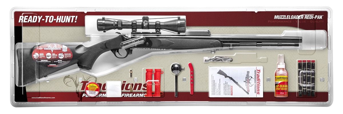 Traditions Buckstalker XT Muzzleloader Syn Black .50 cal