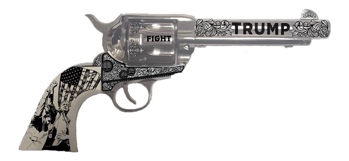 Traditions SAT73132FT 1873 45 Long Colt 6rd 5.50in Nickel White PVC Grip