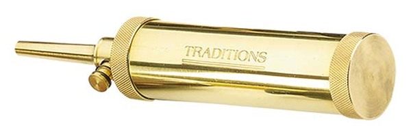 Traditions Performance Firearms Muzzleloader Deluxe Tubular Brass Flask wit view 2