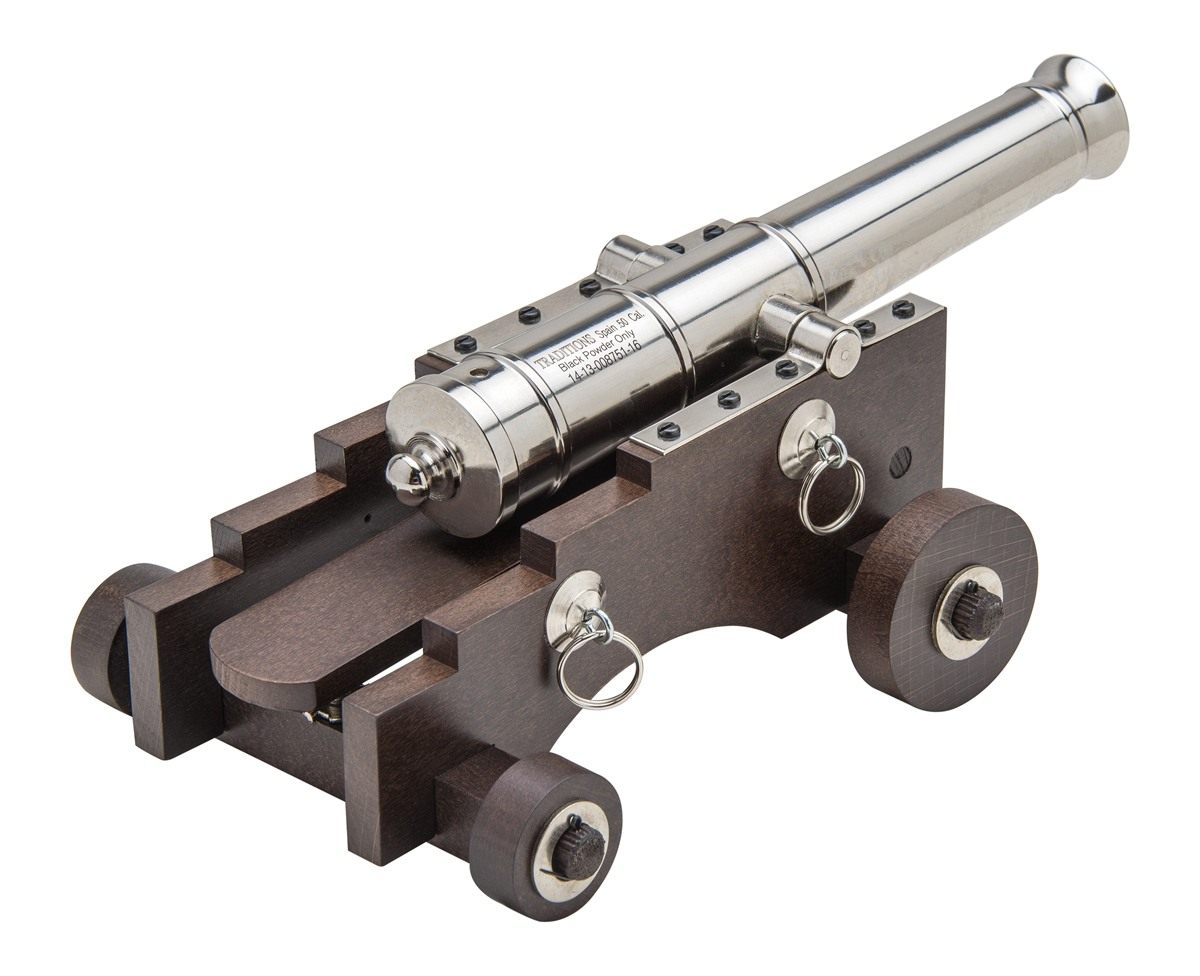 Traditions CN8041 Old Ironsides Mini Cannon 50 Cal 9in Nickel Barrel Hardwo