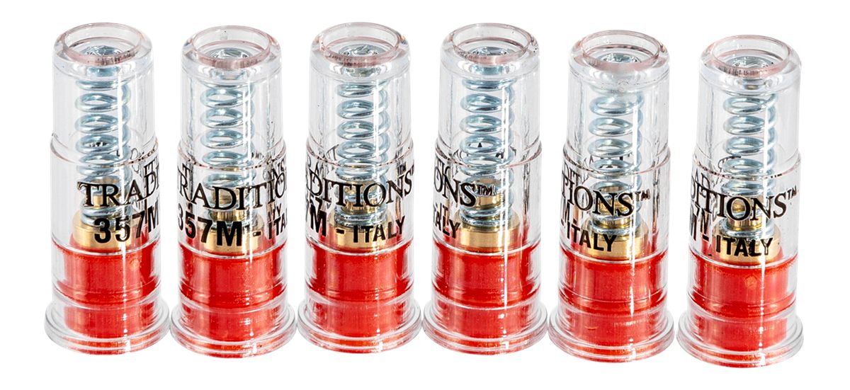 Traditions ASC357 Snap Caps Handgun 357 Mag Plastic Brass Base 6 Pack