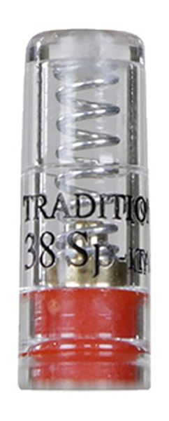 Traditions ASC38 Snap Caps Pistol 38 Special Plastic Brass Base 6 Pack view 2