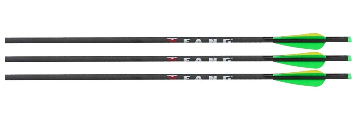 PSE Archery Fang Crossbow Half Moon Bolt (3 Pack), Black, 20in