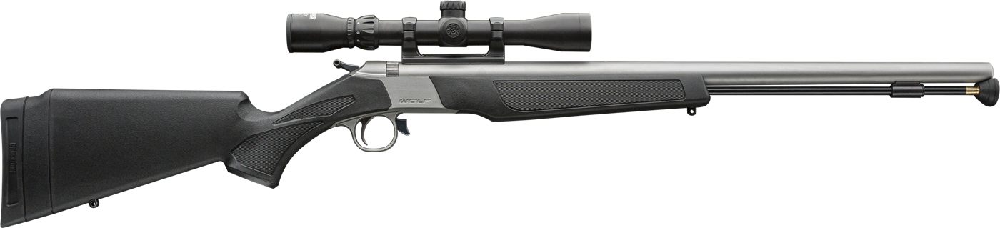 CVA PR2117SSCP Wolf w/Optic 50 Cal 24in Stainless Steel Barrel Drilled Tapp