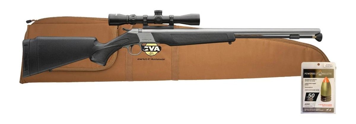 CVA PR2117SSCP Wolf w/Optic 50 Cal 24in Stainless Steel Barrel Drilled Tapp view 3