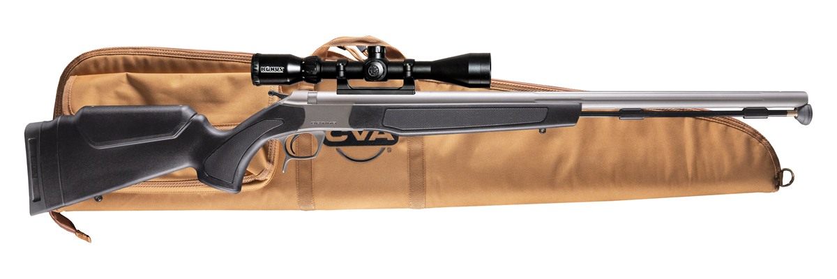 CVA PR2050SSCP Optima Scope Package 50 Cal 26in Stainless Fluted Barrel, Dr