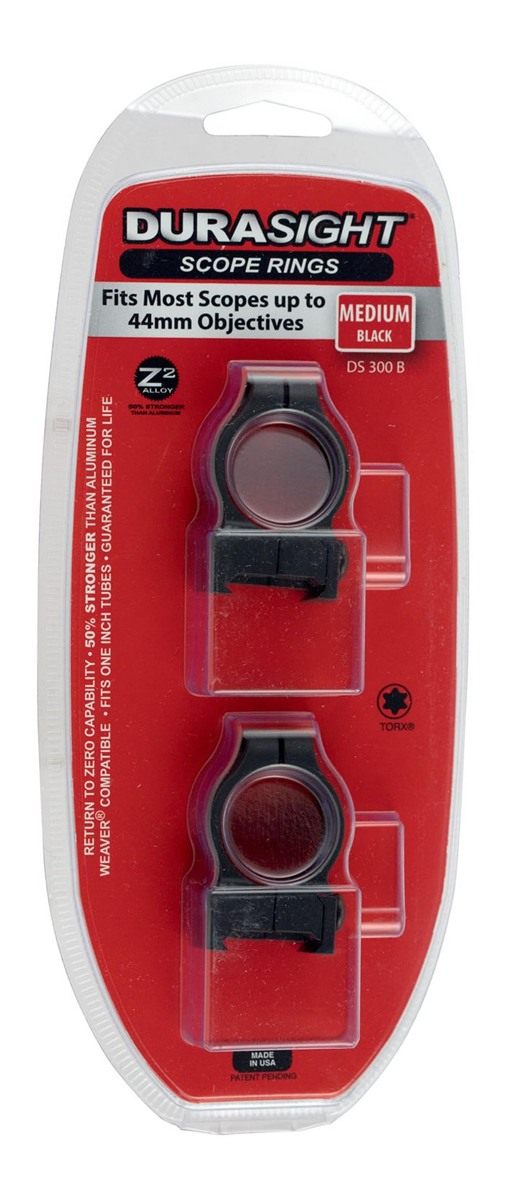 CVA Blackpowder Products Medium Height DursSight Z-2 Alloy Scope Rings (Bla view 2
