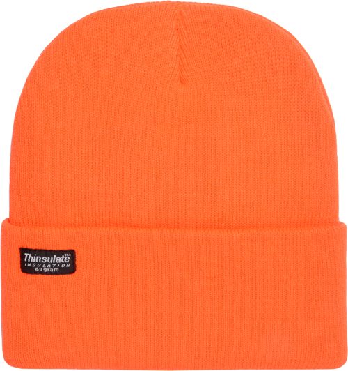 HOT Shot Mens Thinsulate Acrylic Cuff Knit Hat Blaze Orange Outdoor Hunting view 2