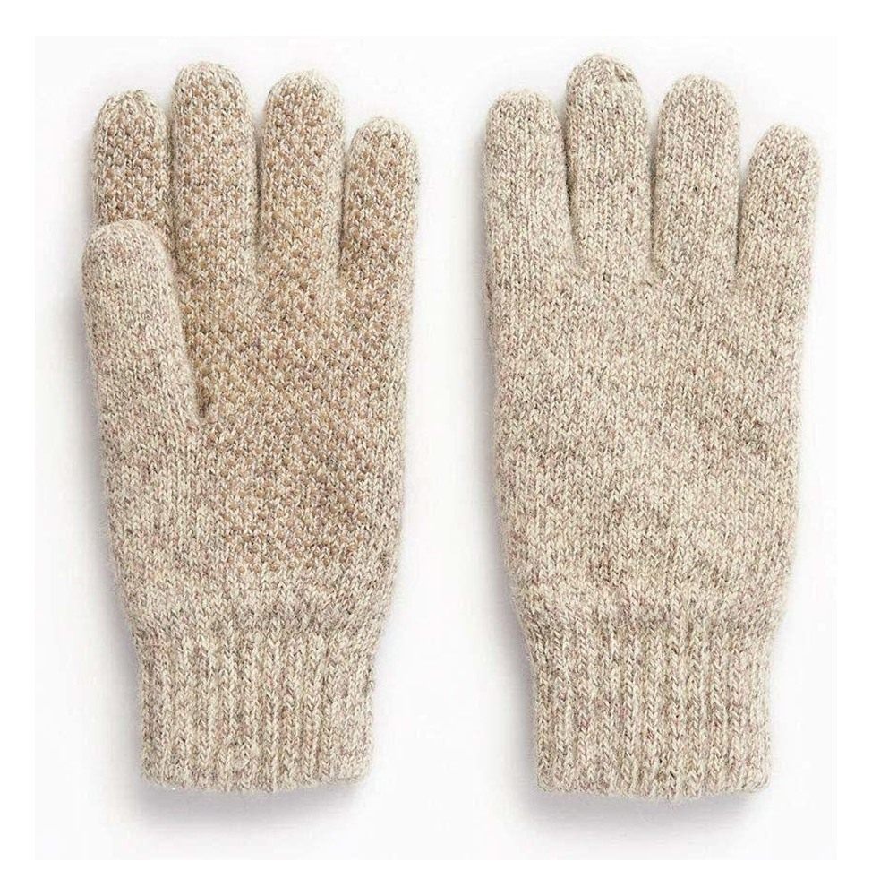 HOT Shot Mens Ragg Wool Full Finger Gloves Oatmeal, Insulated for Low-Tempe