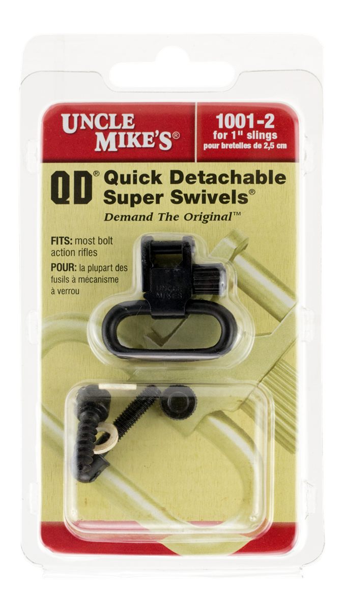 Uncle Mike's QD 115 Bolt Action Machine Screw Type Sling Swivels, Black, 1i view 2