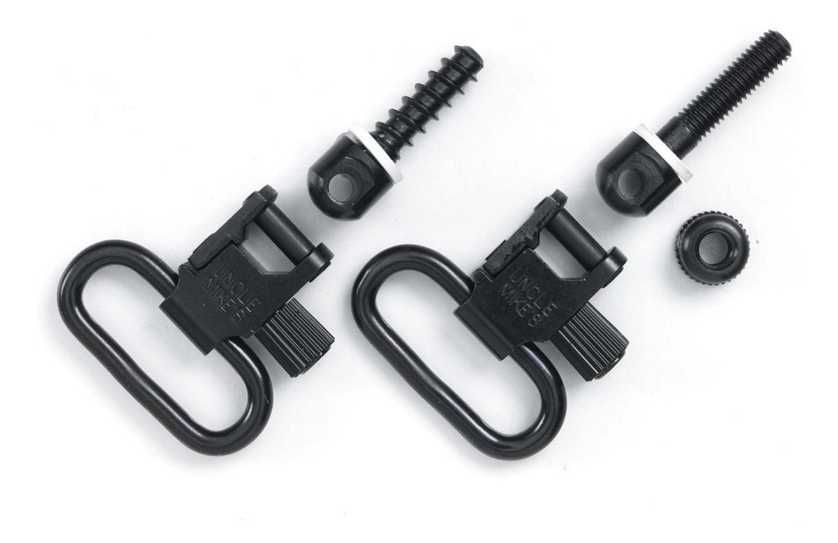 Uncle Mike's QD 115 Bolt Action Machine Screw Type Sling Swivels (Nickel Pl