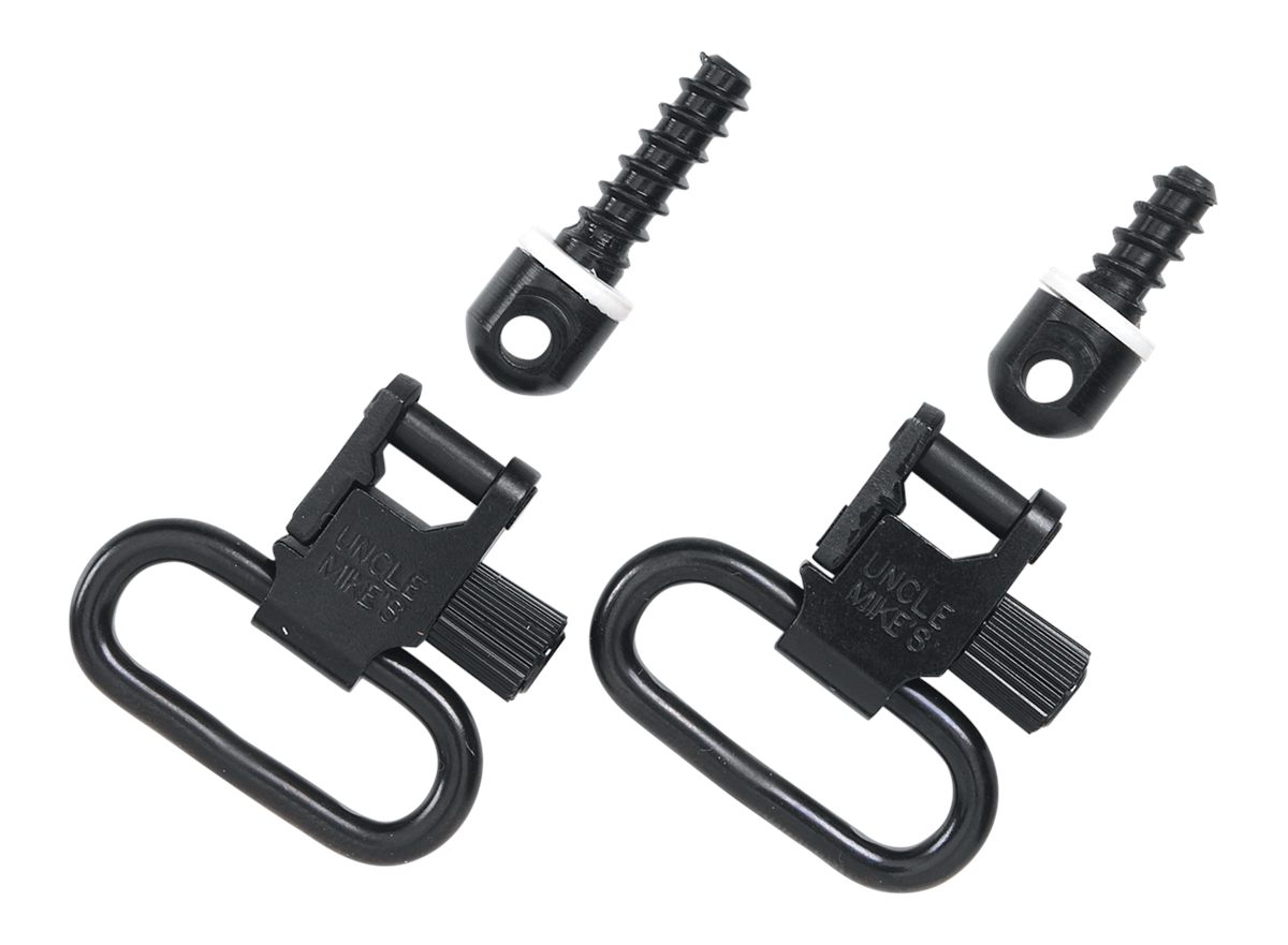 Uncle Mike's QD 115 Swivel - Tri-Lock - Standard RGS Blued 1 1/4', Wood Scr view 2