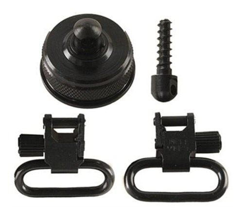 Uncle Mike's 18112 Mag Cap Swivel Set made of Steel with Blued Finish, 1in view 2