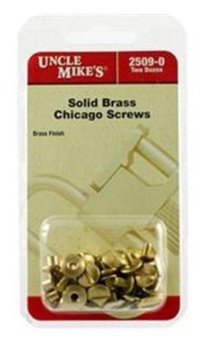 Uncle Mike's Chicago Screws Gold Brass 24 Pack, Clam 25090 view 3