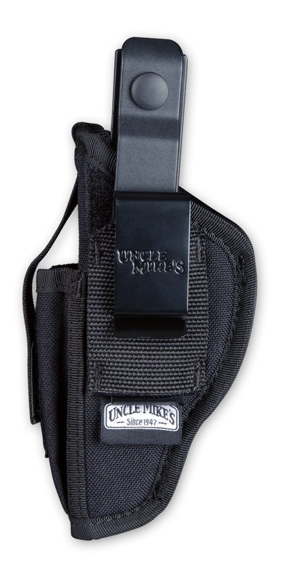 Uncle Mike's Sidekick Ambidextrous Hip Holster, Black, 3-4in BBL Medium/Lar