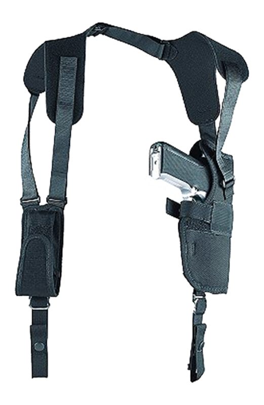 Uncle Mike's Black Kodra Nylon Sidekick Vertical Shoulder Holster (Size 0 view 2